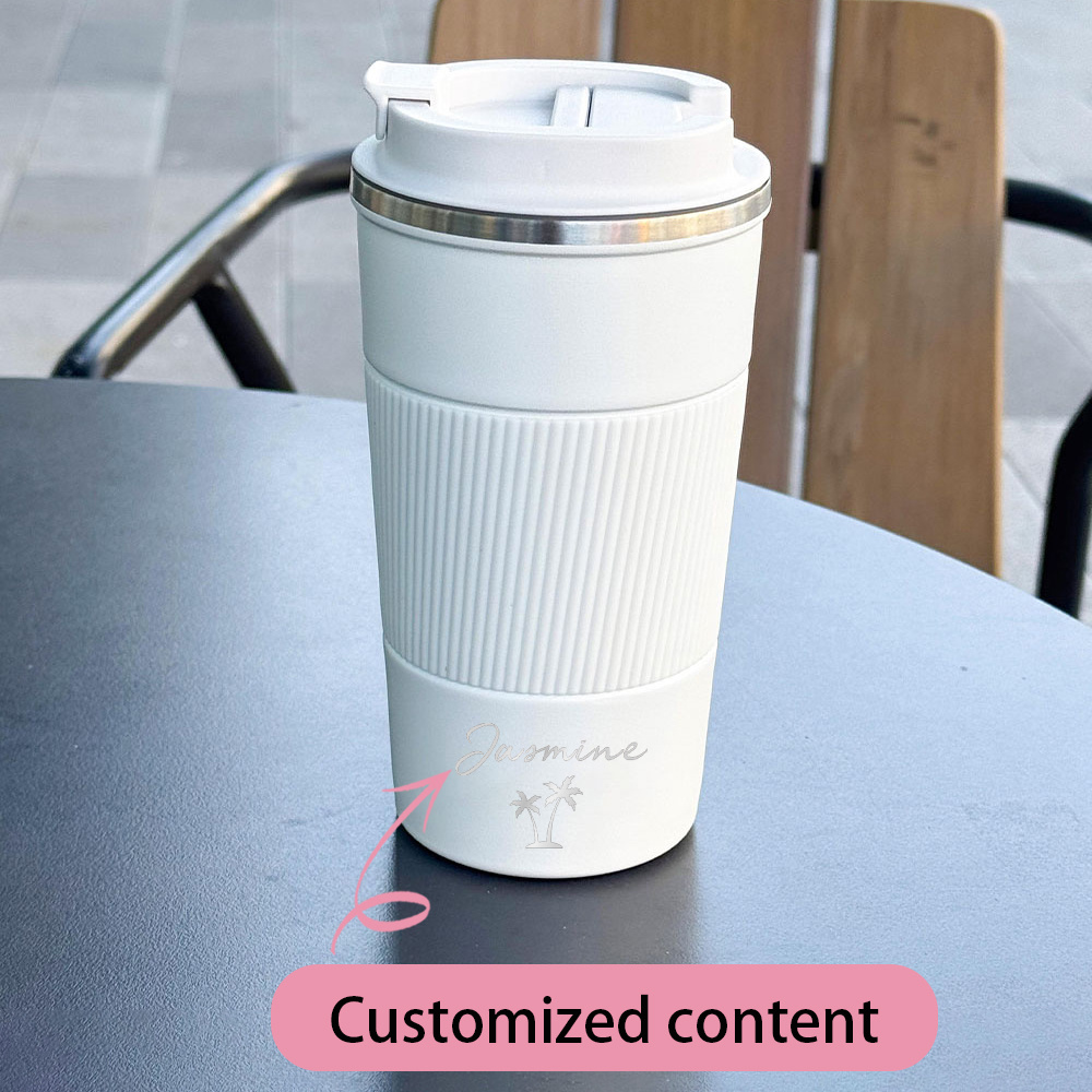 名前を刻印できるステンレス製コーヒータンブラー。カスタムテキ - Coffee Equipment With Name のレビューと価格