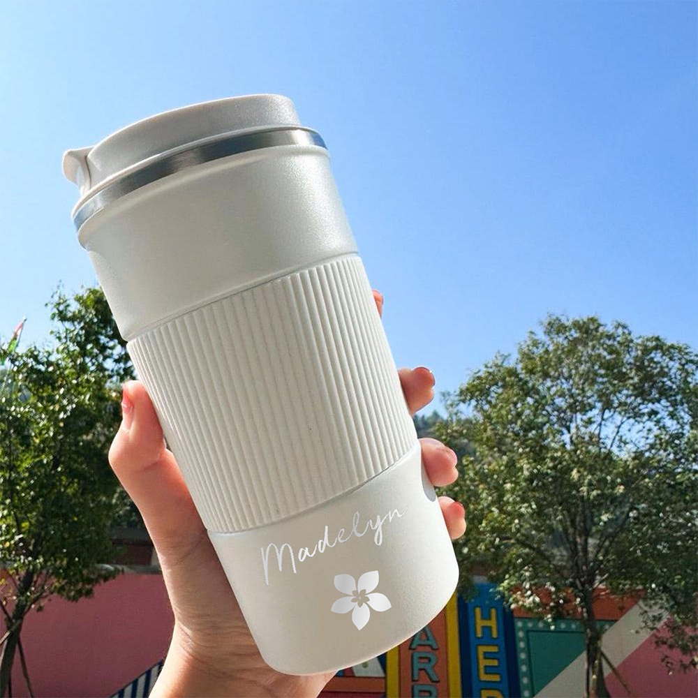 名前を刻印できるステンレス製コーヒータンブラー。カスタムテキ - Coffee Equipment With Name のレビューと価格